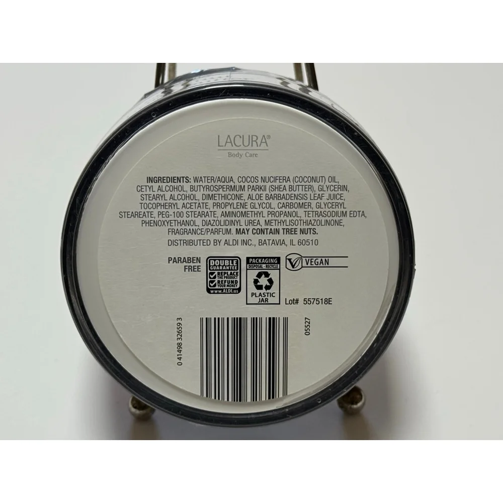 Lacura Coconut Body Butter Vegan Oil Shea Butter 8 oz NEW Sealed Paraben Free